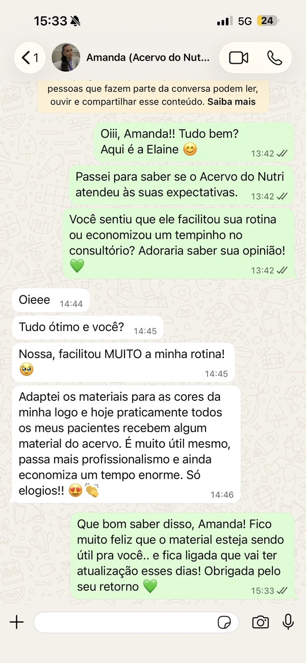 Depoimento de Amanda sobre o Acervo do Nutri