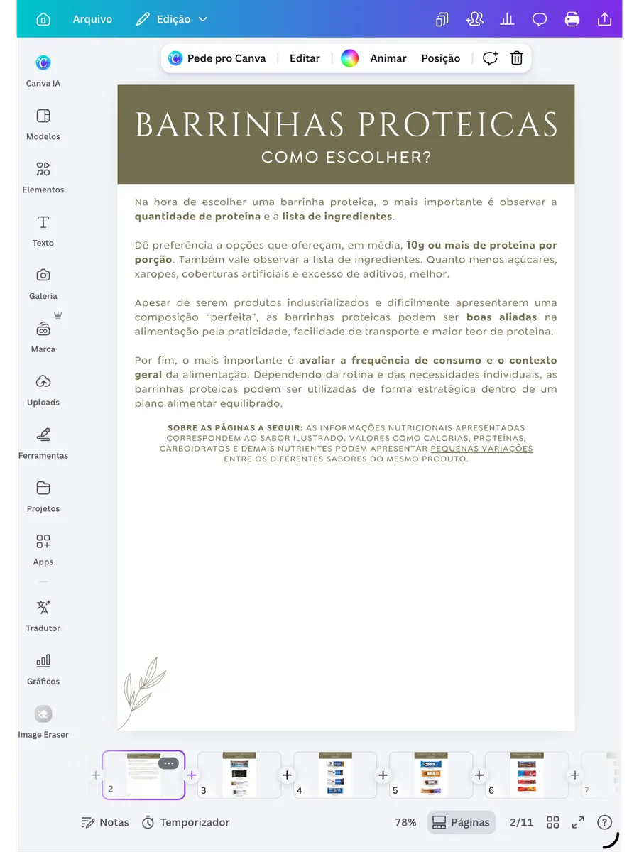 Barrinhas proteicas — página 11
